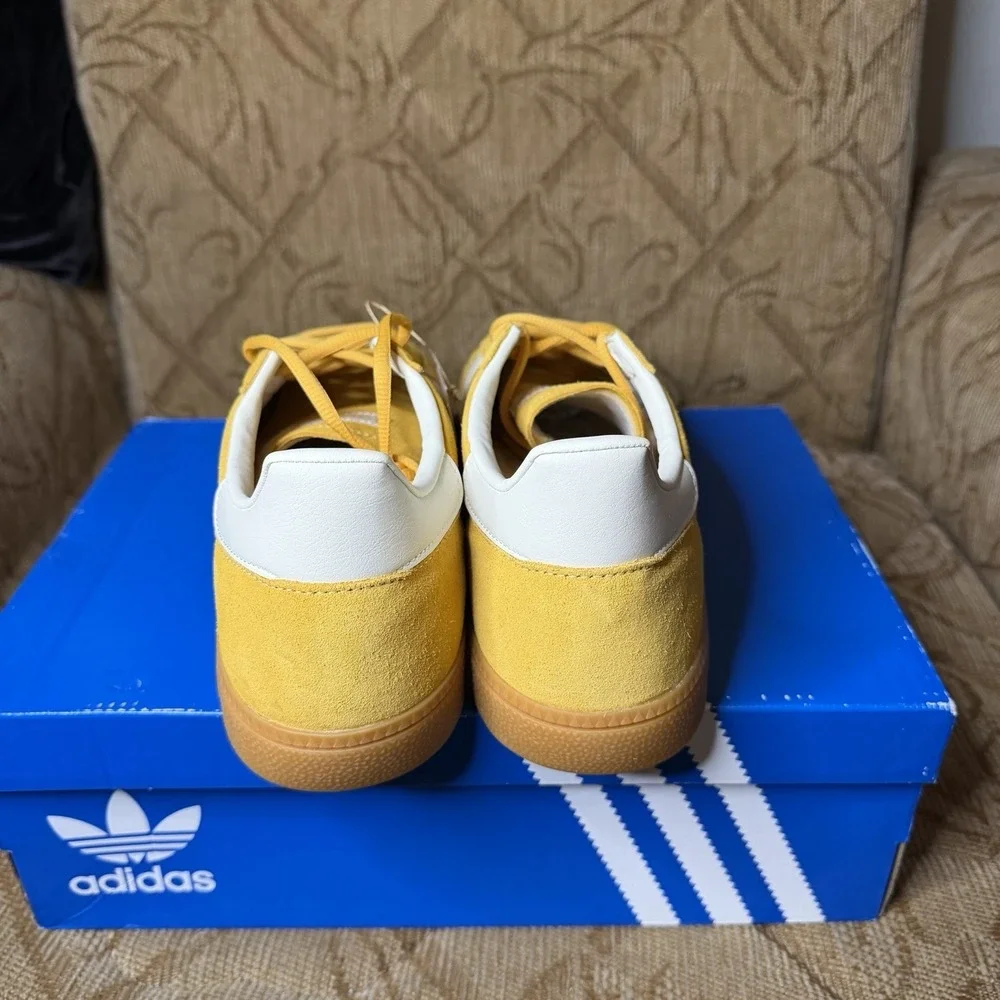 Adidas Handball Spezial Lace Up Mens 12.5 Yellow Sneakers Casual Shoes IF7088‎